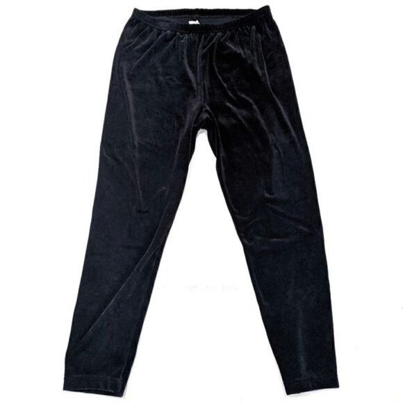 Diane Von Furstenberg Pants - Diane Von Furstenberg Vintage 80s Black Velour Joggers